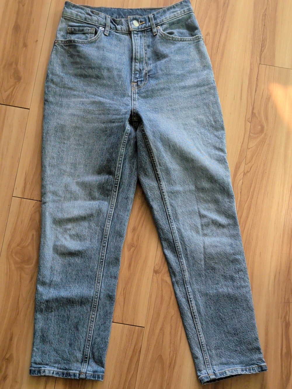 Everlane Straight-Leg Jeans in Light Blue Denim